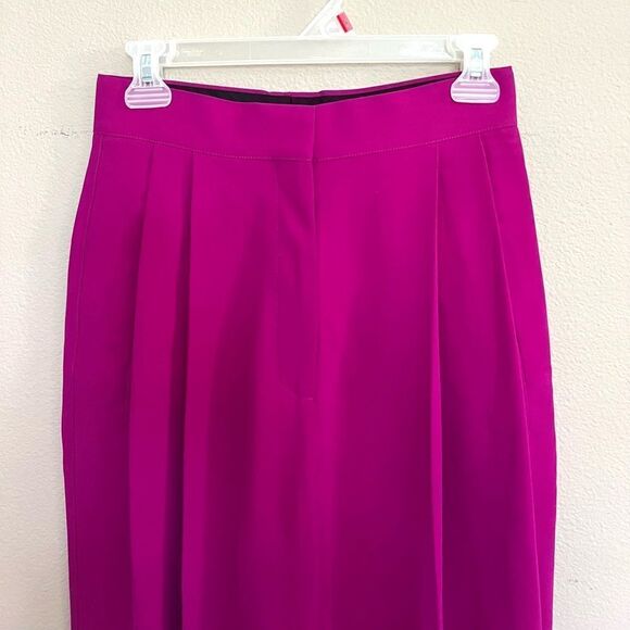 Magenta Wide Leg Trouser Pants - Picture 2 of 9